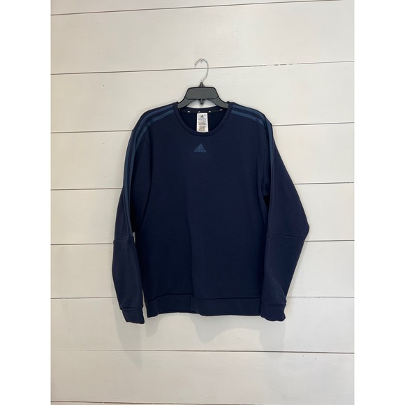 Mens‎ Adidas Navy Blue Sweatshirt Athletic SZ L - Picture 1 of 5